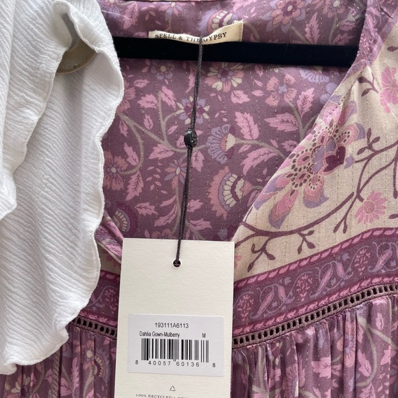 ❌SOLD❌ Spell Dahlia Mulberry Dress - Picture 4 of 8